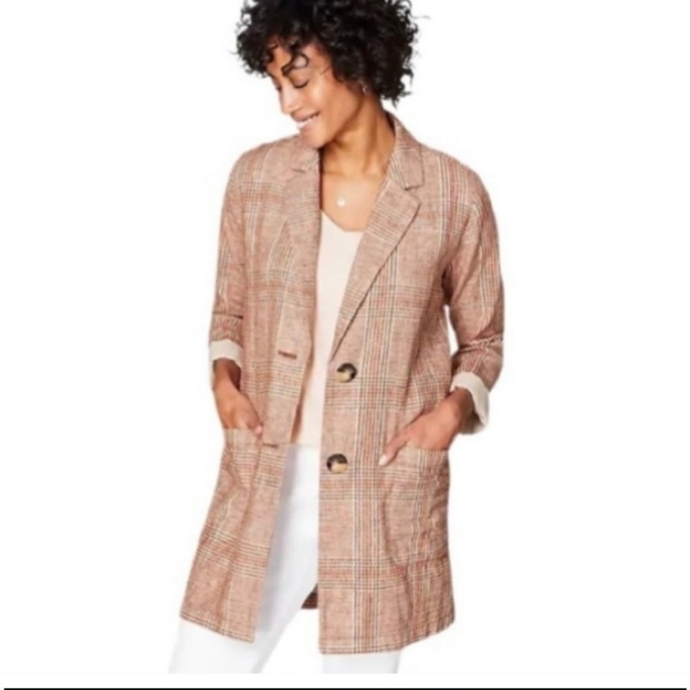 J. Jill Harper Blazer with Notched Lapels and Relaxed Fit